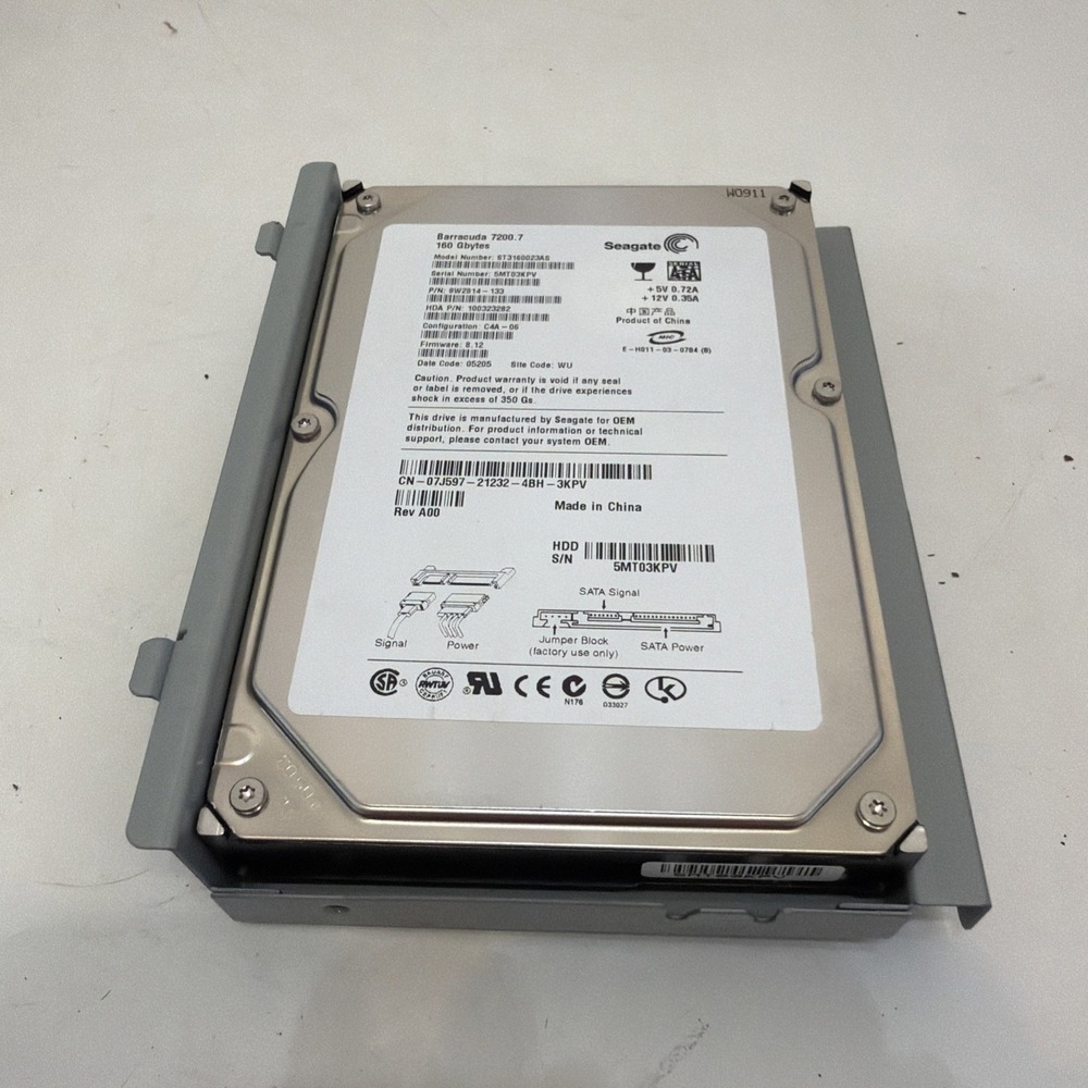 Seagate Barracuda 7200.7 ST3160023AS 160GB 3.5in With Bracket